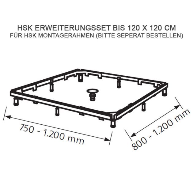 HSK Duschwanne Montageset