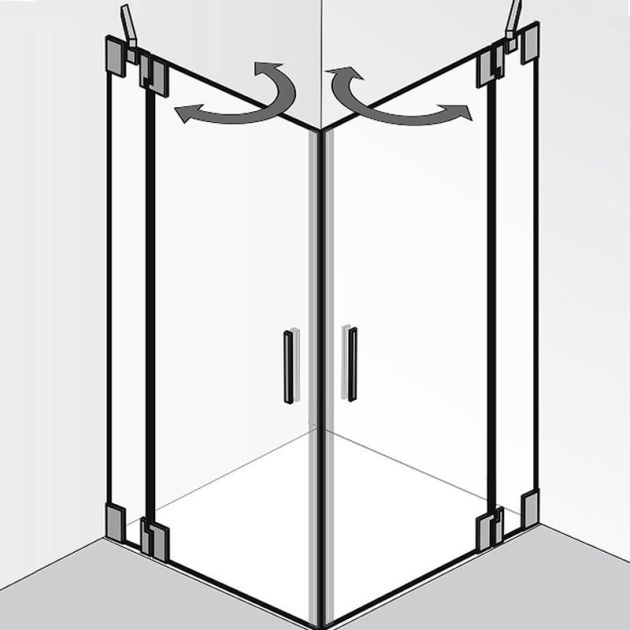 HSK K2 Dusche mit Eckeinstieg