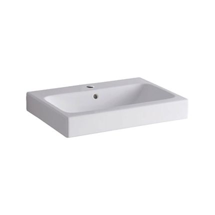 Geberit iCon Waschtisch - Hahnloch, Überlauf, weiß, KeraTect