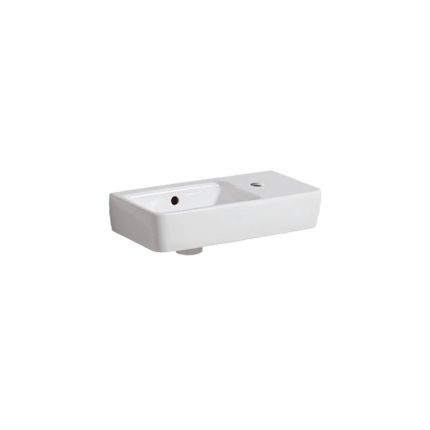 Geberit Renova Compact Waschtisch - Hahnloch,  Überlauf, Ablagefläche