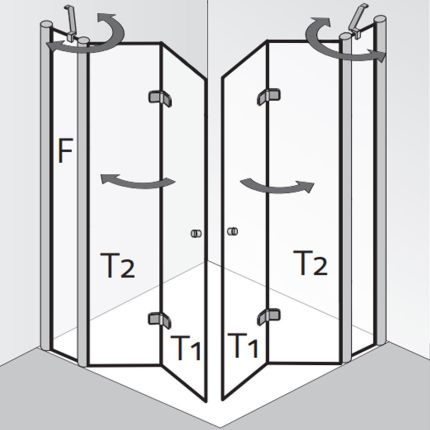 HSK Exklusiv 2.0 Dusche mit Eckeinstieg