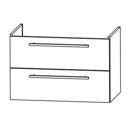 Laguna Waschtischunterschrank 58 cm Skizze