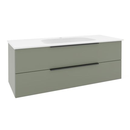 Pelipal PCON Mineralmarmor-Waschtisch mit Unterschrank 122 cm
