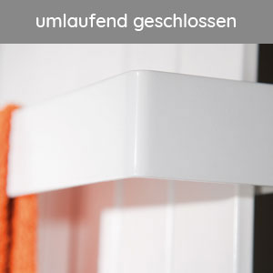Handtuchhalter: mit Handtuchhalter, 510 mm breit, weiß