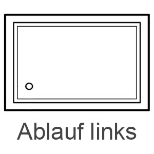 Ausführung Duschwanne: Ablauf Links
