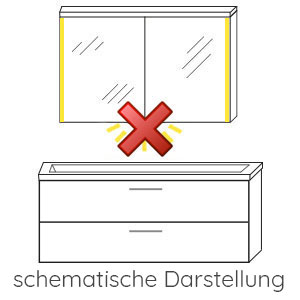 Ausführung Spiegelschrank: ohne Waschplatz-Beleuchtung, Doppeltür Rechts