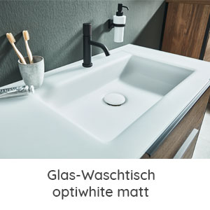 Waschtisch-Typ / -Farbe: Glas-Waschtisch optiwhite matt