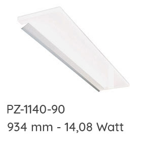 Aufsatzleuchte Spiegelschrank: LED-Aufbau-Flächenleuchte 934 mm breit