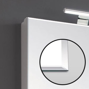 Spiegel / Spiegelschrank: Serie B mit Facettenschliff, 90 cm Breite