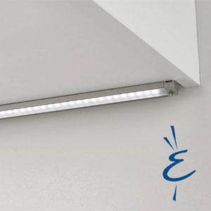 Waschplatz-Beleuchtung: 102 cm - Derby II Edelstahl-Optik, 12,2 Watt, 2700 - 6500 K