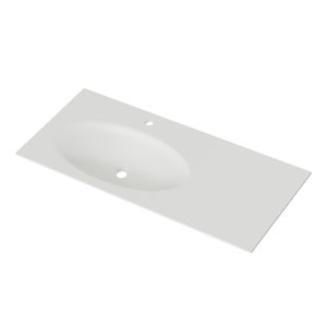 Waschtisch-Typ / -Farbe: Krion-Waschtisch - Breite: 113 cm Links