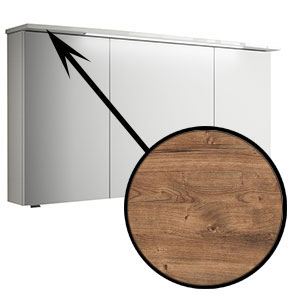 Spiegelschrank-Beleuchtung: TwinLED, 9,5 Watt, 142 cm - Eiche Ribbeck quer NB