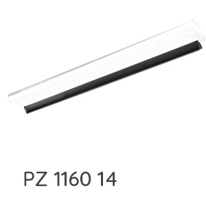 Flächenleuchte: Flächenleuchte schwarz matt, 23,18 Watt, 1434 mm