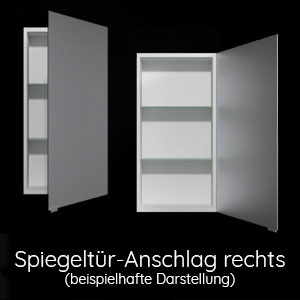 Türanschlag Spiegelschrank: rechts