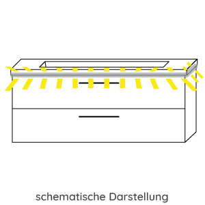 Waschtischunterschrank: für Glas-/STONEPLUS-Waschtisch 1200 mm mit LED