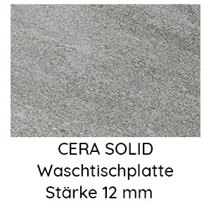 Waschtischplatte: Cera Solid - Stärke 12 mm - Tiefe 400 mm